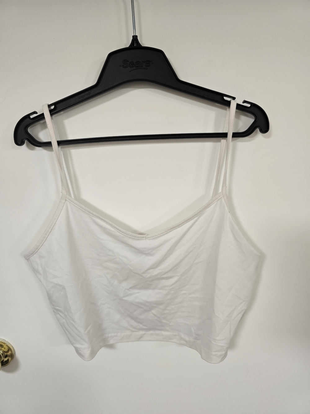 SHEIN White Spaghetti Strap Crop Camisole